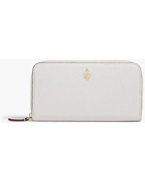 Mark Cross Pebbled-leather Continental Wallet - White
