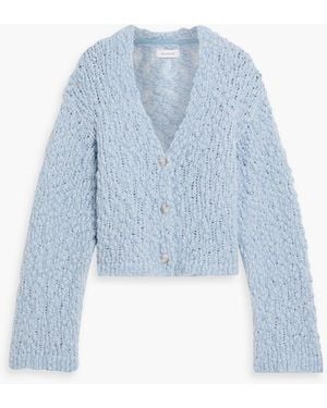 NAADAM Bouclé-Knit Alpaca-Blend Cardigan - Blue