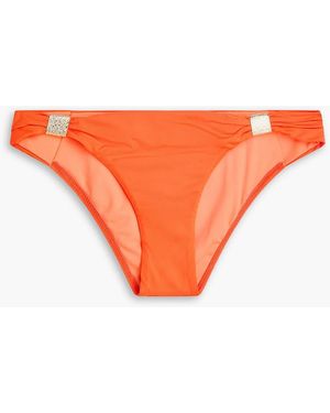 Heidi Klein Tief sitzendes bikini-höschen mit verzierung - Orange