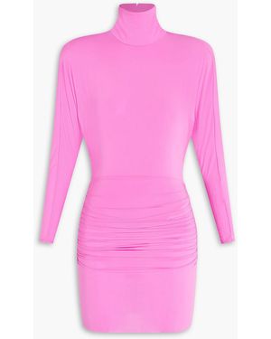 Alex Perry Drapiertes minikleid aus stretch-jersey mit rückenausschnitt - Pink