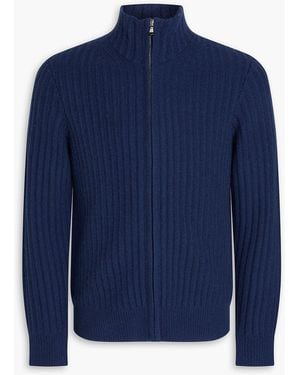 James Perse Cardigan aus geripptem kaschmir - Blau