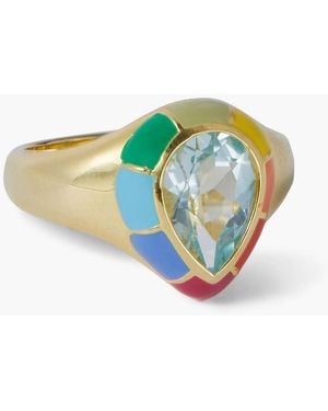 Fry Powers Spectrum ring aus gold-vermeil mit topaz und emaille - Blau