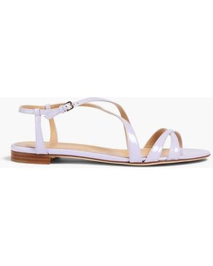 Sergio Rossi Patent-Leather Sandals - White