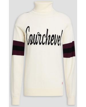 Perfect Moment Intarsia Wool Turtleneck Sweater - Natural