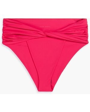 Magda Butrym Hoch sitzendes bikini-höschen mit twist-detail an der vorderseite - Pink