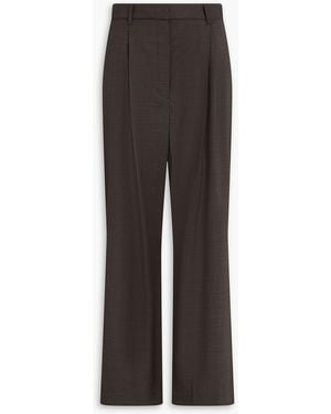 A.Emery Goddard Pleated Wool Wide-Leg Trousers - Grey