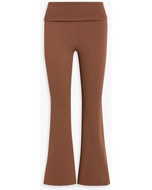 Stella McCartney Stretch-Knit Flared Pants - Brown