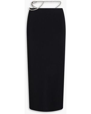 Christopher Esber Embellished Stretch-Knit Midi Pencil Skirt - Black