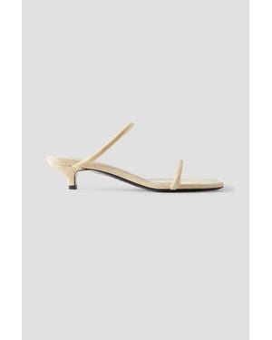 TOTEME The Minimalist Suede Sandals - White
