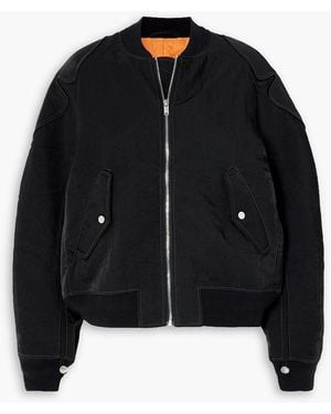 Dion Lee Oversized Twill Bomber Jacket - Black