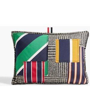 Thom Browne Patchwork Tweed Pouch - Black