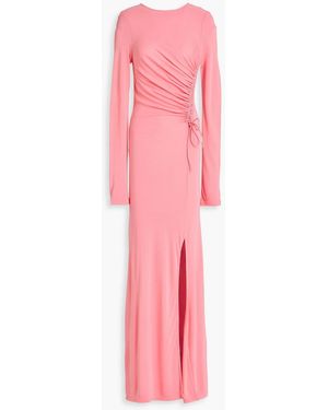 Rohe Ruched Jersey Maxi Dress - Pink