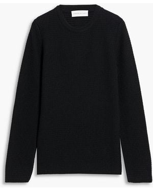 Veronica de Piante Chloe Waffle-Knit Wool Sweater - Black