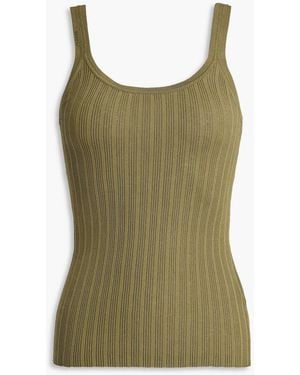 Sandro Ribbed-Knit Tank - Green