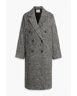 Vince Double-breasted Tweed Coat - Grey