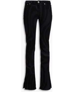 PUCCI Printed High-rise Straight-leg Jeans - Black