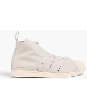 adidas Originals Superstar Hi Suede Trainers - White