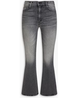 Mother Weekender Mid-Rise Flared Jeans - Grey