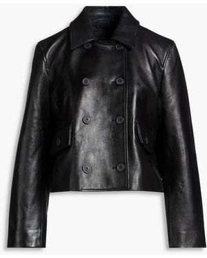Maje Leather Jacket - Black