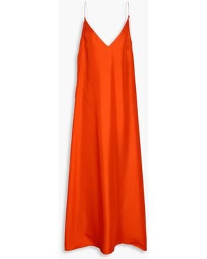 Rohe Silk-Twill Midi Slip Dress - Orange
