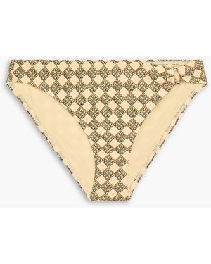 Tory Burch Tief sitzendes bikini-höschen mit print - Weiß