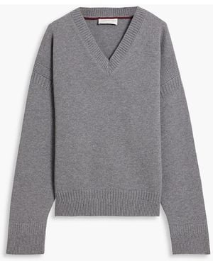 Veronica de Piante Poppy Wool And Cashmere-Blend Sweater - Gray