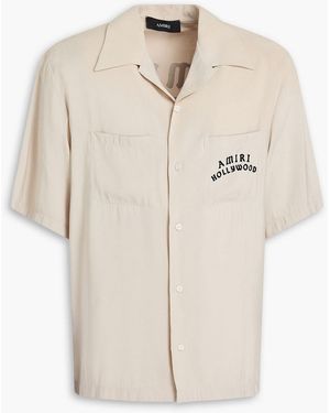 Amiri Flocked Modal-Blend Shirt - Natural