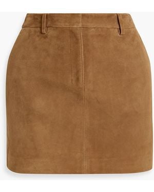 Theory Suede Mini Skirt - Natural