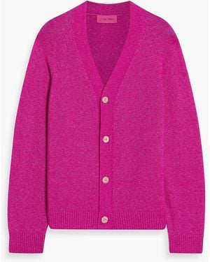 The Elder Statesman Nimbus Cashmere And Cotton-Blend Cardigan - Pink