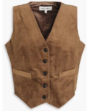 Alex Mill Sloane Cotton-corduroy Vest - Brown