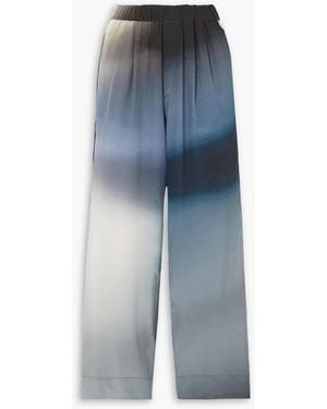 Gauchère Pleated Ombré Woven Pants - Blue