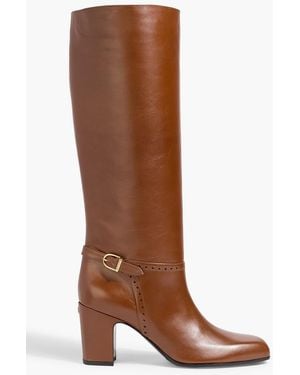Bally Enilda 75 Leather Knee Boots - Brown