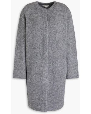 Vince Brushed Knitted Coat - Grey