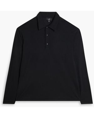 dunhill Pullover aus einer woll-seidenmischung mit polokragen - Schwarz