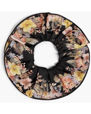 Zimmermann Floral-Print Silk-Twill Hair Tie - Pink