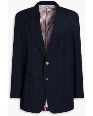 Thom Browne Cotton-Blend Tweed Blazer - Blue