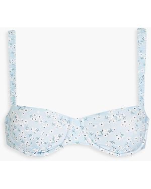 Peony Holiday bügel-bikini-oberteil aus stretch-econyl® - Weiß