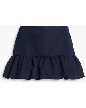 Sandro Skirt-effect Cotton-blend Twill Shorts - Blue