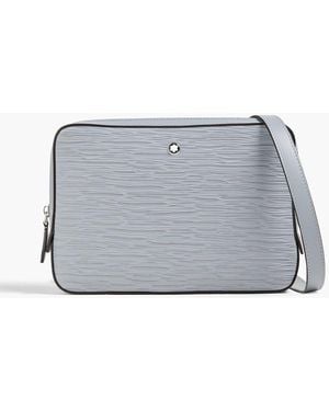 Montblanc Textured-leather Messenger Bag - Grey