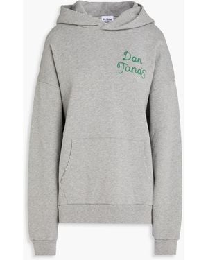RE/DONE Printed Cotton-fleece Hoodie - Grey