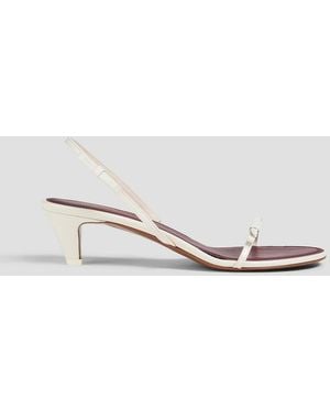 Neous Diwo Patent-Leather Slingback Sandals - White