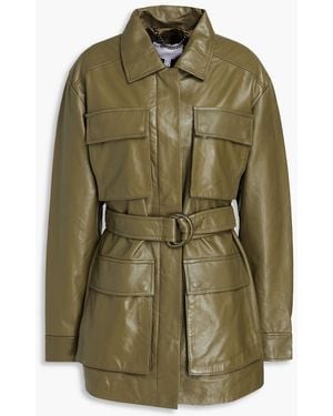 Muubaa Parker Leather Jacket - Green