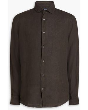 Frescobol Carioca Antonio Linen Shirt - Brown