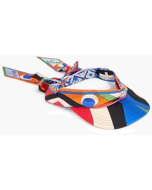 Emilio Pucci Printed Silk-twill Visor - Blue