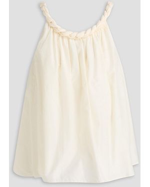 Loulou de Saison Garino Braided Cotton And Silk-blend Top - White