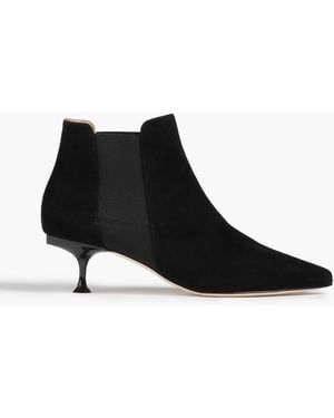 Sergio Rossi Suede Ankle Boots - Black