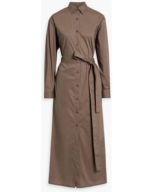 Matteau Cotton-Poplin Maxi Shirt Dress - Brown