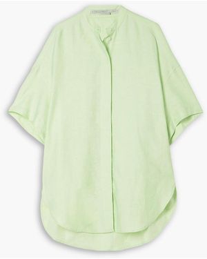 Stella McCartney Oversized Linen And Cotton-Blend Shirt - Green