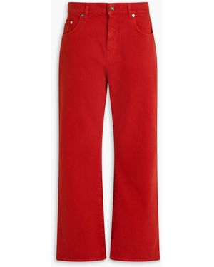 Gabriela Hearst Ezra High-Rise Bootcut Jeans - Red