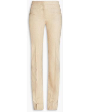 Altuzarra Enoki Slub Wool-blend Twill Flared Pants - White